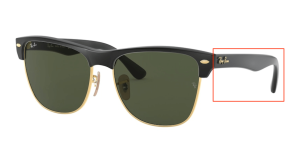 Branches originales Ray-Ban RB4175, couleur 877 · Demi noir brillant