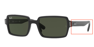 Branches originales Ray-Ban RB2189 Benji, couleur 901 · Noir