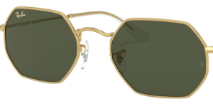 Verres originaux Ray-Ban RB3556 Octagonal, couleur 31 · Vert