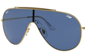 Verres originaux Ray-Ban RB3597 Wings, couleur 80 · Bleu foncé · plastique