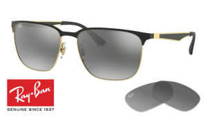 Verres originaux Ray-Ban RB3569, couleur 88 · Gris argent miroir · plastique