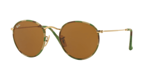 Verres originaux Ray-Ban RB3447 Round Metal, couleur 33 · Marron