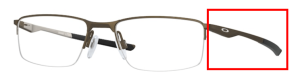 Branches originales Oakley OO3218 Socket 5.5, couleur 08 · Satiné lead