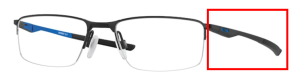 Branches originales Oakley OO3218 Socket 5.5, couleur 04 · Noir satiné