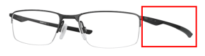 Branches originales Oakley OO3218 Socket 5.5, couleur 01 · Noir poli