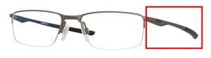 Branches originales Oakley OO3218 Socket 5.5, couleur 06 · Satiné pewter/poisedon bleu