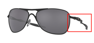 Branches originales Oakley OO4060 Crosshair, couleur 03 · Noir mat