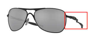 Branches originales Oakley OO4060 Crosshair, couleur 23 · Noir mat