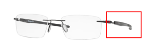 Branches originales Oakley OO5126 Gauge 3.1, couleur 04 · Noir poli