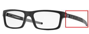 Branches originales Oakley OO8026 Currency, couleur 13 · Noir satiné/gris