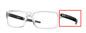Branches originales Oakley OO8026 Currency, couleur 14 · Transparent poli
