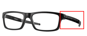 Branches originales Oakley OO8026 Currency, couleur 01 · Noir satiné