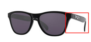 Branches originales Oakley OO9006 Frogskins XS, couleur 22 · Noir poli