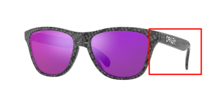 Branches originales Oakley OO9006 Frogskins XS, couleur 23 · Carbon fiber