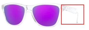 Branches originales Oakley OO9006 Frogskins XS, couleur 14 · Transparent poli