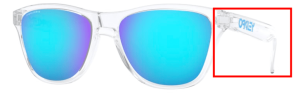 Branches originales Oakley OO9006 Frogskins XS, couleur 15 · Transparent poli