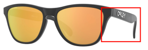 Branches originales Oakley OO9006 Frogskins XS, couleur 17 · Mate noir