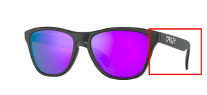 Branches originales Oakley OO9006 Frogskins XS, couleur 27 · Noir mat