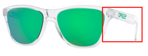 Branches originales Oakley OO9006 Frogskins XS, couleur 18 · Transparent poli