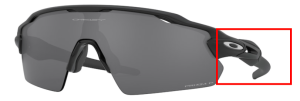 Branches originales Oakley OO9211 Radar EV pitch, couleur 21 · Noir mat