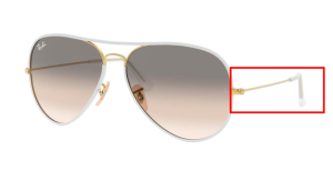 Branches originales Ray-Ban RB3025JM, couleur 146 · Or brillant