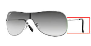 Branches originales Ray-Ban RB3529, couleur 003 · Argent