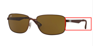 Branches originales Ray-Ban RB3529, couleur 012 · Marron mat