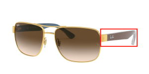 Branches originales Ray-Ban RB3530, couleur 001/13 · Arista marron