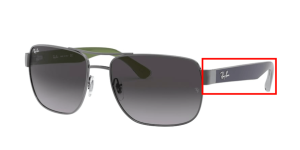 Branches originales Ray-Ban RB3530, couleur 004/8G · Gunmetal gris