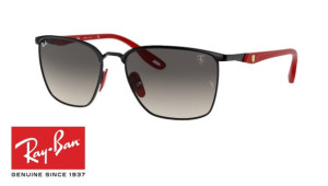 Branches originales Ray-Ban RB3673M Ferrari, couleur F041 · Noir mat