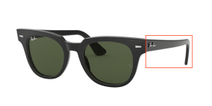 Branches originales Ray-Ban RB2168 Meteor, couleur 901 · Noir