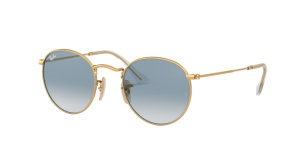 Verres originaux Ray-Ban RB3447 Round Metal, couleur 3M · Bleu dégradé