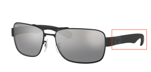Branches originales Ray-Ban RB3522, couleur 006 · Noir mat