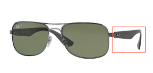 Branches originales Ray-Ban RB3524, couleur 029 · Mat gunmetal