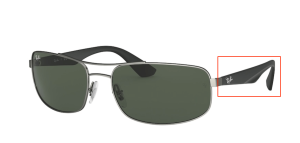 Branches originales Ray-Ban RB3527, couleur 029 · Mat gunmetal