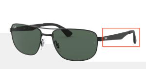 Branches originales Ray-Ban RB3528, couleur 006 · Noir mat