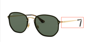 Branches originales Ray-Ban RB3579, couleur 001 · Or
