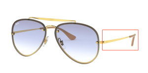 Branches originales Ray-Ban RB3584N Blaze Aviator, couleur 001 · Or