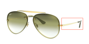 Branches originales Ray-Ban RB3584N Blaze Aviator, couleur 9140 · Demi golss arista