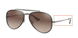 Branches originales Ray-Ban RB3584N Blaze Aviator, couleur 004 · Gunmetal