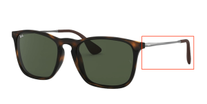 Branches originales Ray-Ban RB4187 Chris, couleur 710 · Havane clair