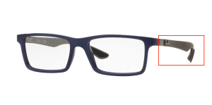 Branches originales Ray-Ban RB8901, couleur 5611 · Supérieur bleu sur gris brillant
