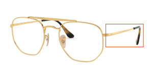 Branches originales Ray-Ban RB3648V The Marshal, couleur 2500 · Arista