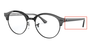 Branches originales Ray-Ban RB4246V vue, couleur 8049 · Wrinnkled noir sur noir