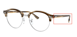 Branches originales Ray-Ban RB4246V vue, couleur 5749 · Marron/gris stripped