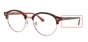 Branches originales Ray-Ban RB4246V vue, couleur 5884 · Supérieur havane sur marron