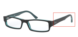 Branches originales Ray-Ban RB5246 vue, couleur 5092 · Noir/gris/tuquoise