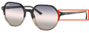 Branches originales Ray-Ban RB2195 Thalia, couleur 1326 · Gris havane
