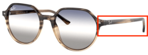 Branches originales Ray-Ban RB2195 Thalia, couleur 1327 · Marron havane