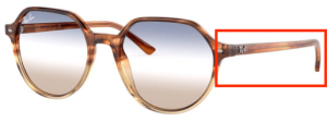 Branches originales Ray-Ban RB2195 Thalia, couleur 1328 · Marron havane